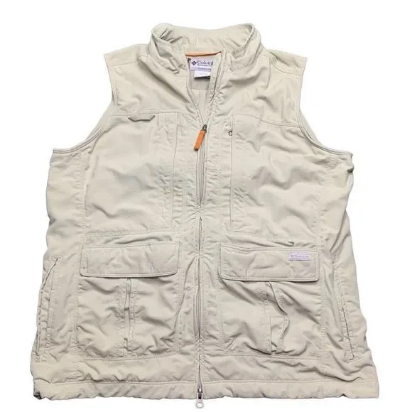 Columbia Titanium Fishing Vest Beige Mens Large Outdoors - Picture 1 of 6